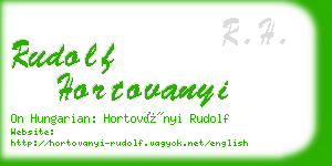 rudolf hortovanyi business card